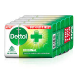 Dettol Original Bar Soap - 125gm (Buy4Get1free)