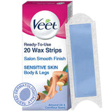 Veet Full Body Waxing Kit for Sensitive Skin - 20 Strips