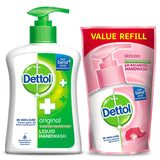 Dettol Liquid Handwash Original 200ml pump + 175ml pouch free