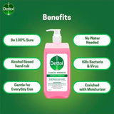 Dettol Clinical Strength Antiseptic Hand Rub Bottle, 500 ml