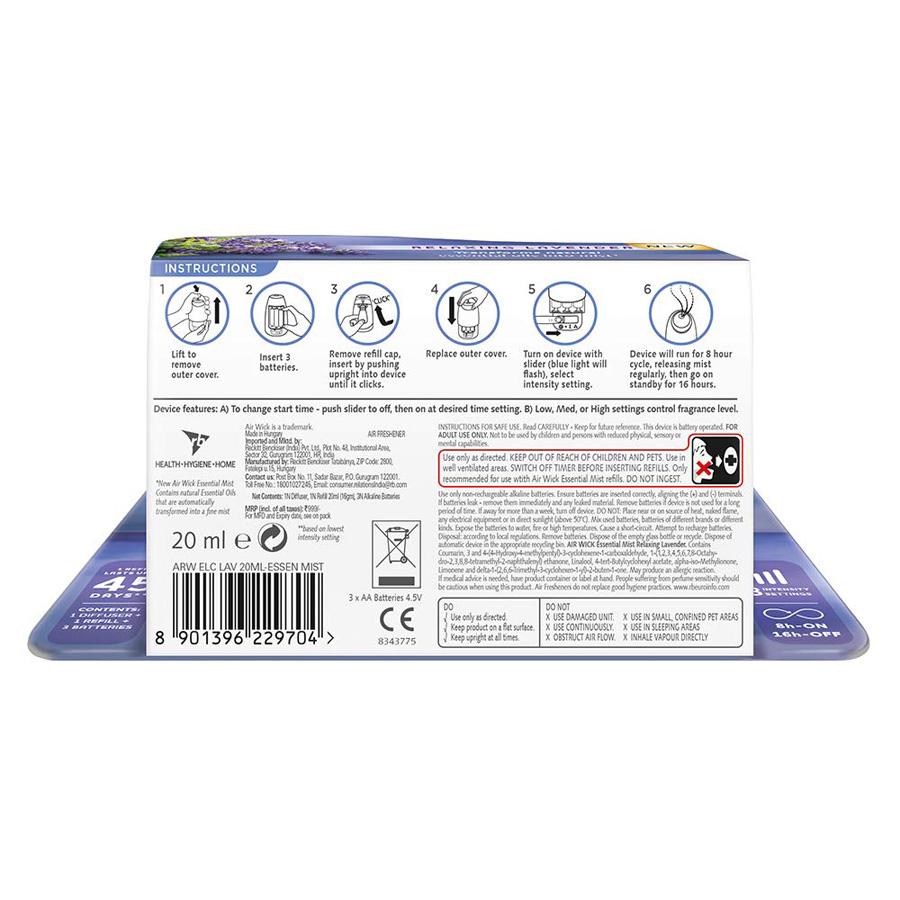 Airwick Essential Mist Complete Kit (Lavender), 20ml